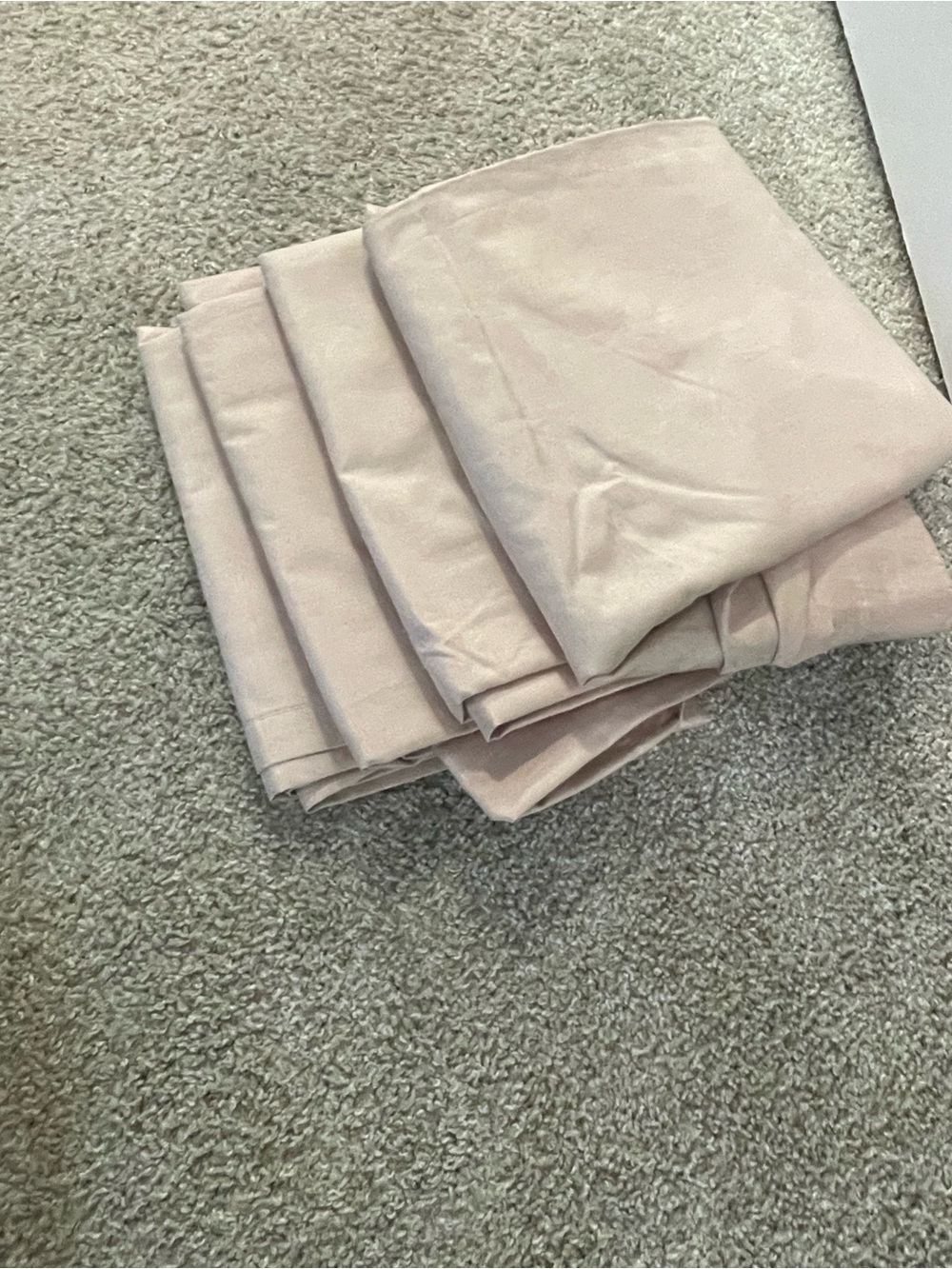 4 Pale Pink Panels- Lined blackout curtains 42x84